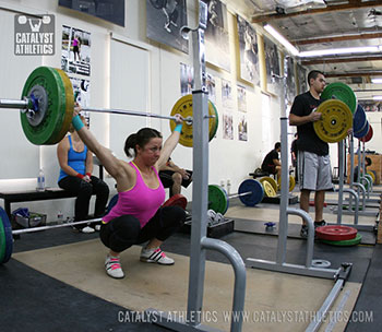 Aimee overhead squat - Olympic Weightlifting, strength, conditioning, fitness, nutrition - Catalyst Athletics
